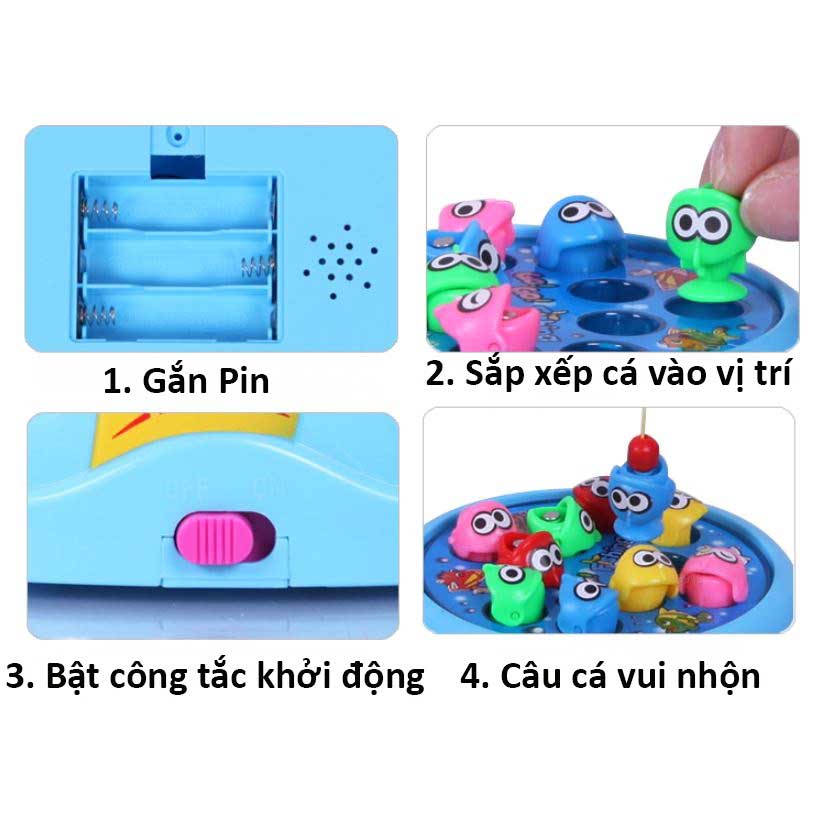 Hộp Đồ Chơi Câu Cá Pin Nam Châm 2 Tầng GSG2529A - Ảnh 11