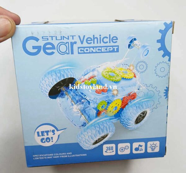 Hộp Đồ Chơi Xe Nhào Lộn Bánh Răng Có Đèn Có Nhạc Xoay 360 Độ D168-10A - Ảnh 13