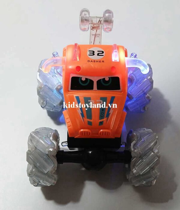 Hộp Đồ Chơi Xe Nhào Lộn Bánh Đèn Có Nhạc Xoay 360 Độ 999G-52CS - Ảnh 3