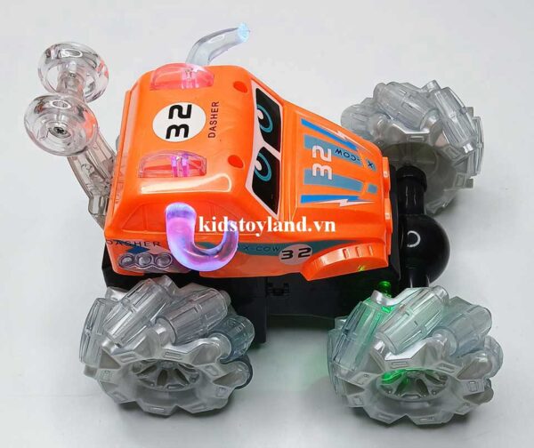 Hộp Đồ Chơi Xe Nhào Lộn Bánh Đèn Có Nhạc Xoay 360 Độ 999G-52CS - Ảnh 5