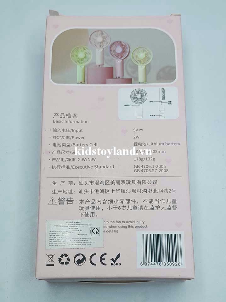 Máy Quạt Cầm Tay Phun Sương, Sạc USB MLS6165 - Ảnh 9