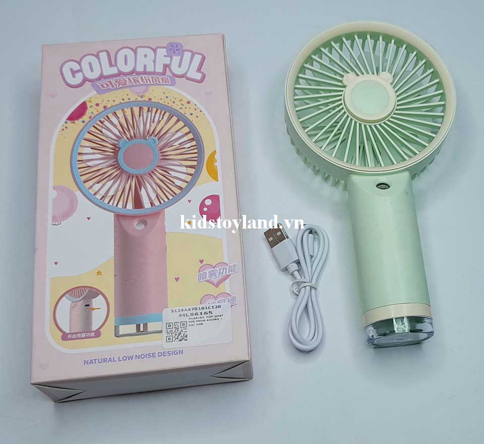 Máy Quạt Cầm Tay Phun Sương, Sạc USB MLS6165