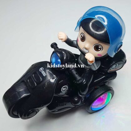 Hộp Xe Mô Tô 3 Bánh Có Người Điều Khiển Bánh Đèn, Phun Khói Xoay 360 Độ 60186A
